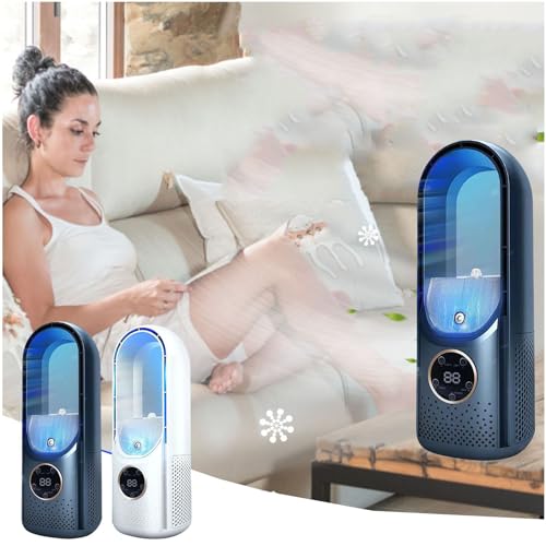 ufehgfjh Summer Circulating Desktop Fan with Light High Wind Power and Silent Desk Fan 4-Gear High Wind Rotated up and down to Adjust Electric Fan