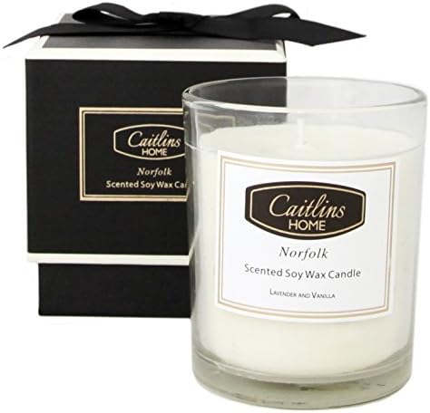 Lavender and Vanilla Scented Candle Soy Wax Aromatherapy Home Fragrance Caitlins Home