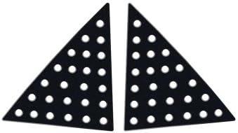 exLED Sports Hole Window Glass 3D C Pillar Plate Basic Type 2-pc set for 11 12 Kia All New Picanto