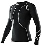 2XU Women's Swimmers Compression Long Sleeve Top (Black/Black, Small)