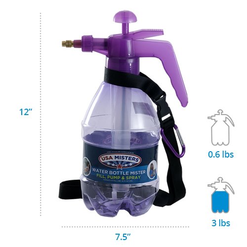 COREGEAR CLASSIC Mister USA Misters 1.5 Liter Personal Water Mister Pump Spray Bottle (Purple)