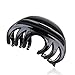 Rosette 2Pcs/set Large Chic Styling Hair Claw Clips With Strong Holding Power - Indoor Outdoor Hair Grips, Clamps, and Barrettes For Thick Hair For Women and Girls (Gray+Black)