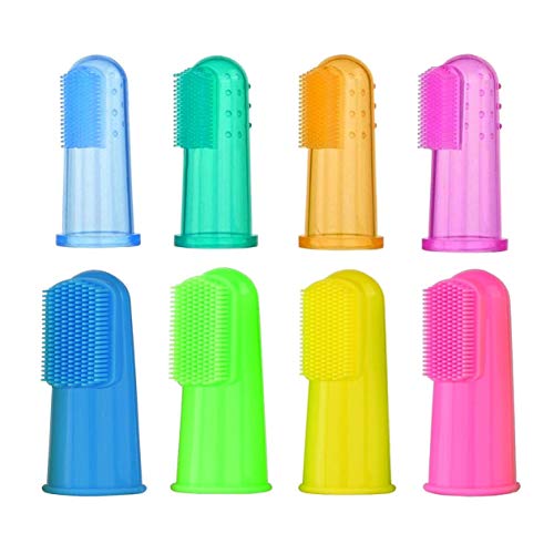 RosyLife Pet Dog Soft Toothbrush (4 Neutral and 4 Small-S+M)