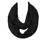Wrapables Winter Warm Cable Knit Infinity Scarf and Faux Fur Pom Pom Beanie Set Wrapables Winter Warm Cable Knit Infinity Scarf and Faux Fur Pom Pom Beanie Set