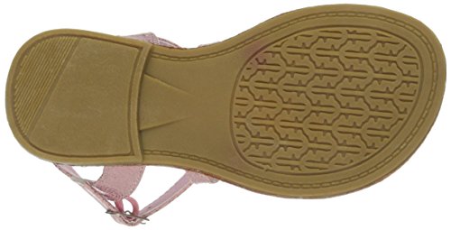 Laura Ashley Shinny Criss Cross Strap Sandal (Toddler),Pink,5 M US Toddler