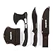 WORKPRO Axe and Fixed Blade Knife Combo Set Full Tang Wood Handle for Outdoor Camping Survival Hunting, Nylon Sheath Included