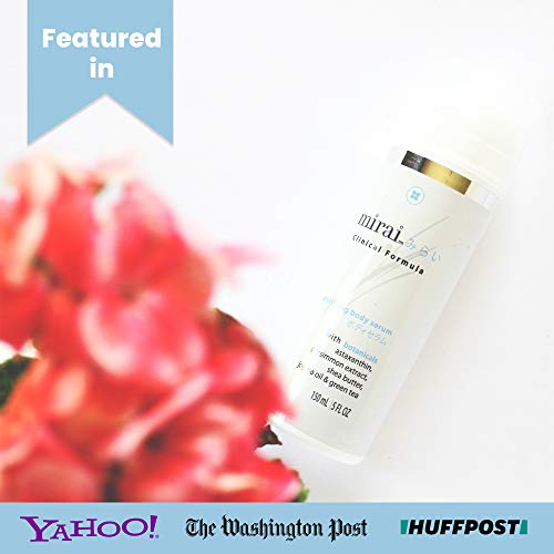 Anti-Aging Body Serum | Skin Moisturizer with Hyaluronic Acid, Jojoba Oil & Persimmon | Purifying & Deodorizing Body Serum by Mirai Clinical | 5oz