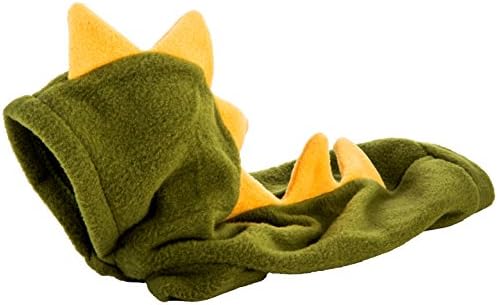 VIILER Fashionable Halloween Activities Cosplay Costume Cotton Basic Cold Weather Dog Hoodie for Small Dogs and Cats (Green Dinosaur, L)