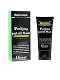 Sunward Dermatique Purifying Black Mask - Peel-Off Mask - Activated Charcoal, Deep Pore Cleanse for Acne, Oil Control, and Anti-Aging Wrinkle Reduction