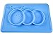 Silicone Baby Placemat Toddler Plates with Suction + 4 Resuable Food Storages - Portable Non Slip Mat for Kids (Blue)
