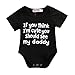 Mrs.Baker'Home 2 Styles Newborn Baby Lovely Sentence Print Short Sleeve Summer Romper Bodysuit (0-3 M, Black)