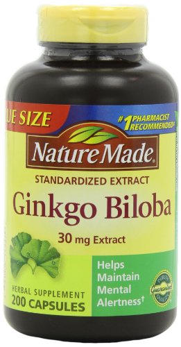 Nature Made Ginkgo Biloba 30mg, 200 Capsules (Pack of 3) Nature Made Ginkgo Biloba 30mg, 200 Capsules (Pack of 3)