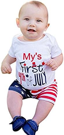 Toddler Baby Boys Patriotic 4th of July Independence Day US Flag Shorts Pants Outfits (6-12 Month)