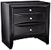 Briana 2-drawer Nightstand with Tray Black