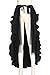 HaoLin Steampunk Retro Victorian Punk Cincher Lace up Long Ruffle Pencil Skirt Black