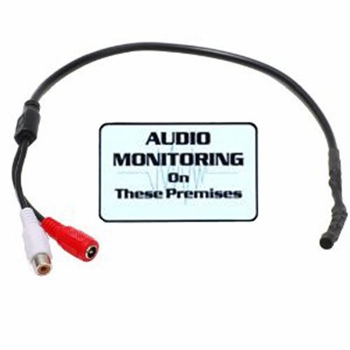 VideoSecu 10 Pcs Microphones Audio Pickup Device External Amplified Mic Sound Voice Collecting with Bonus Warning Decal WM7