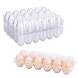 Toplife 20 Pack of Egg Cartons, Clear Plastic