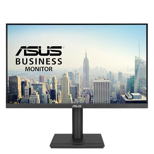 ASUS VA24DQFS-Business-Monitor (24 Zoll, 1080P, IPS, Rahmenlos, 100 Hz, 1ms, Adaptive-Sync, HDMI, DisplayPort, VGA, für Arbeiten und Gaming, ergonomis