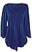 Angashion Women's Flare Sleeve Lace Splice Loose Trim Casual Blouse T-shirt Tops (US 14/Tag 4XL, Navy Blue)