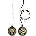 Ceiling Fan Pull Chain Set, 4 Pieces Pull Chain Extension Fan Pull Chain Pendant 12 Inch Ceiling Fan Chain Extender with Ball Fan Chain Connector (Bronze)