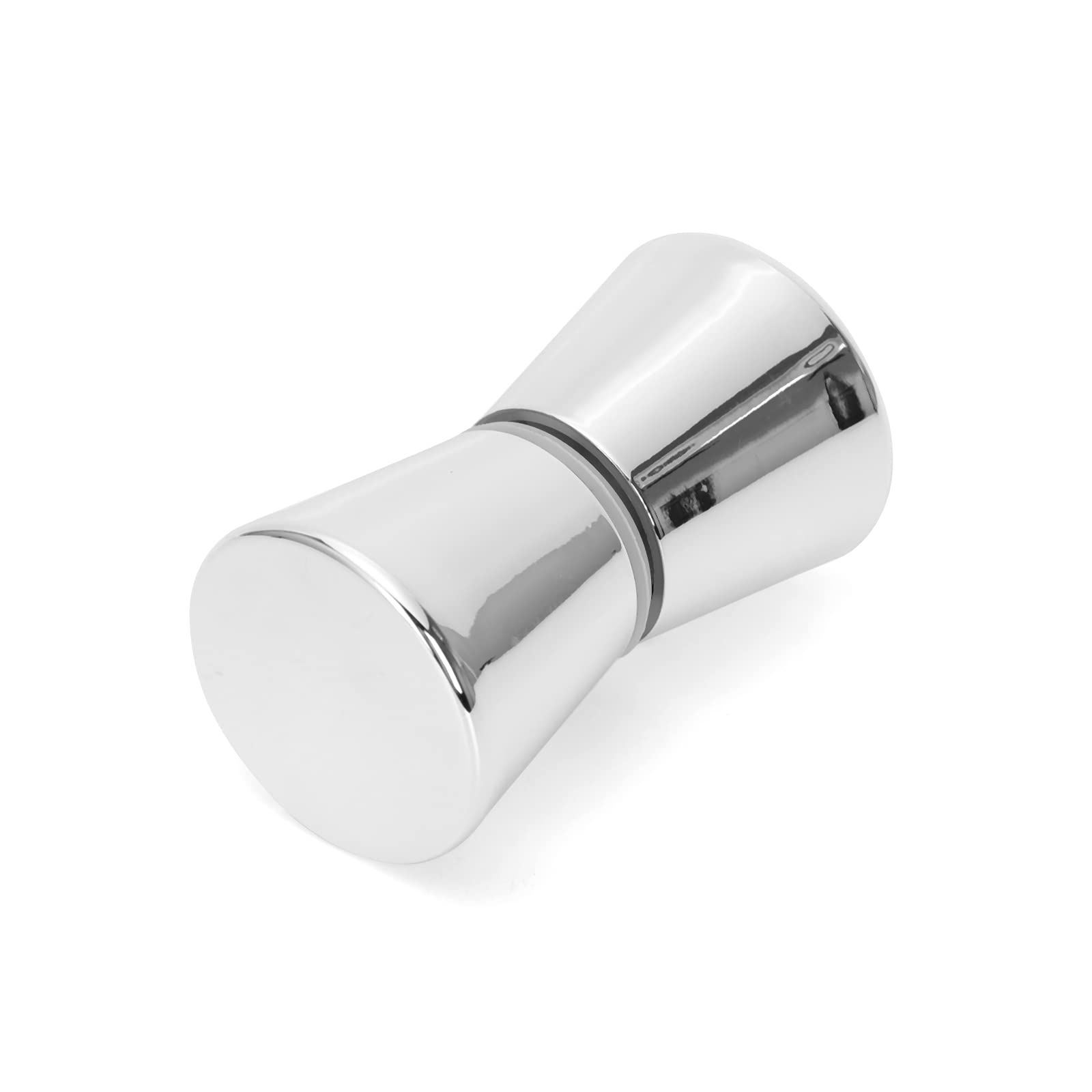 Ruimou Conical Glass Door Handle Mirror Silver (Plastic ABS) for Bathroom Door, Office,Plexiglass,Sliding Door, Steam Room (Mirror Silver)