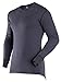 ColdPruf Men's Authentic Dual Layer Long Sleeve Wool Plus Crew Neck Base Layer Top, Navy, Large