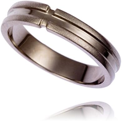 Unisex 925 Fine Sterling Silver Ring Band Gunmetal Finished (4mm)