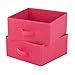 Honey-Can-Do 2-Pack Non-Woven Storage Drawers with Handles, Pink