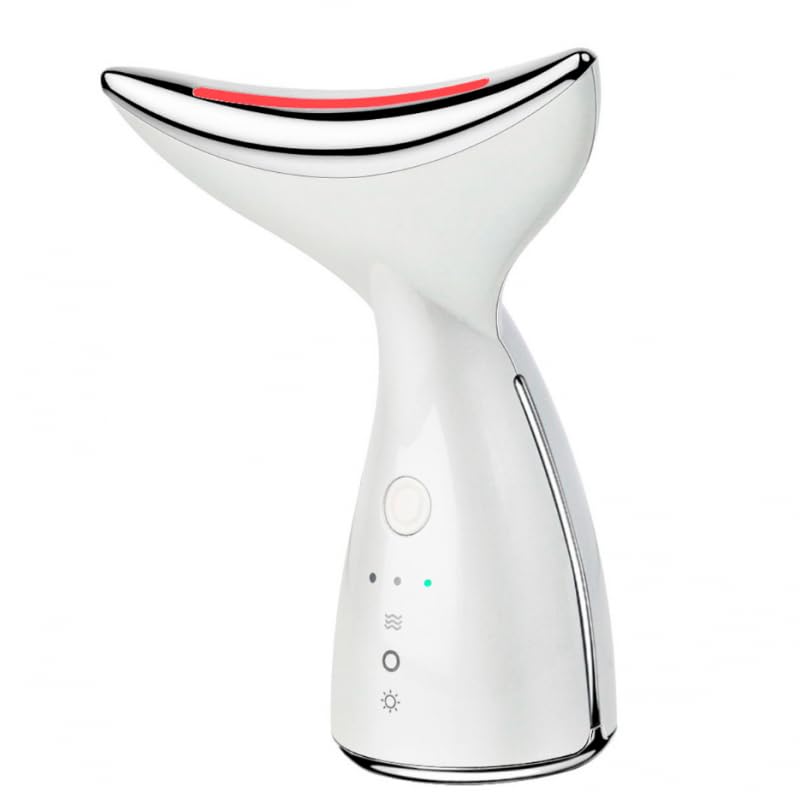 PRENDELUZ Gesichtsmassagegerät mit Vibration für Hals und Gesicht, weiß, Facialsteamer, Acrylnitril-Butadien-Styrol (ABS), Reinigung, Hydratisierend, Anti-Aging, Glättung