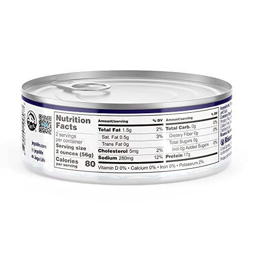 Jego Solid Tuna in Water Wild Natural Catch Tuna Keto Low Carb Gluten Free Soy Free