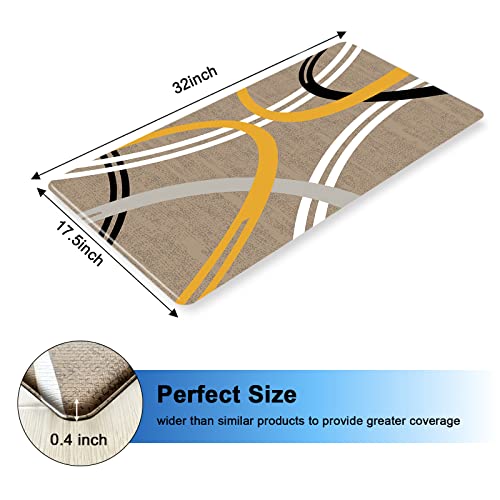 Artnice Mat for Standing Desk One Piece, Modern Abstract Design Anti Fatigue Mats for Kitchen Floor,Waterproof Memory Foam Kitchen Rugs,Cushioned Comfort Mat for Home & Office, 17.5\