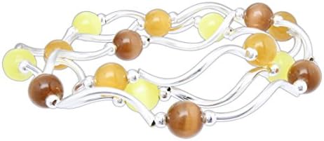 My Fun Colors - Bundle of 3 Fashion Bling Stackable Colored Bracelet (Color-Sienna Honey Sunflower)