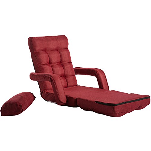 Merax Lazy Chaise Lounger Floor Sofa Gaming Chair Folding Adjustable