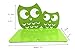 Winterworm One Pair Creative Cute Nonskid Owl Animal Art Bookends for Kids Girls Birthday Gifts (Green)