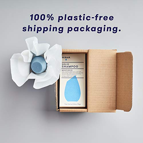 HiBAR Shampoo and Conditioner Bar Set, All Natural Hair Care, Plastic