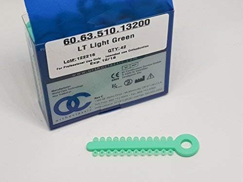 Orthodonics Latex-Free Ligature Ties 30 Variations of Color (Light Green)