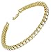 NewAgeBling Mens Womens 1 Row Cz Tennis Bracelet 14k Gold Plated 8 inch Length