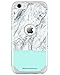 iPod 5 Cases, iPod 6 Cases, BENTOBEN Marble Design Super Slim Dual Layer Hybrid Hard Smooth PC & Flexible Soft Silicone Scratch Resistant Protective Case for iPod Touch 5 6th Generation, Green/Gray