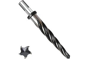 yiyao 9/16inch Steel Reamer, M2 HSS Conical Reamer for Steel, Alloy, Wood, Plastic Alignment, Large Hole - 5 Spiral Flutes