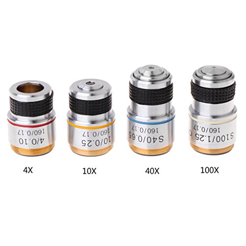 4X 10X 40X 100X Achromatic Objective Lens for Biological Microscope 185