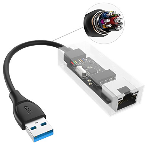 USB 3.0 to Ethernet Adapter - [Plug & Play] Syncwire 10/100/1000 Mbps RJ45 LAN Gigabit Ethernet Adapter for Macbook, Mac Pro/Mini, iMac, HP, Lenovo, Dell, Surface Pro, Windows 10, 8, 7, XP & More