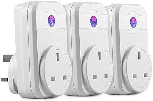 Smart Socket 3 Packs Alexa WiFi Smart Plug of Timer Switch Power, Voice Control or Smart Control by Smartphone,No Hub Required, Compatible with Amazon Alexa