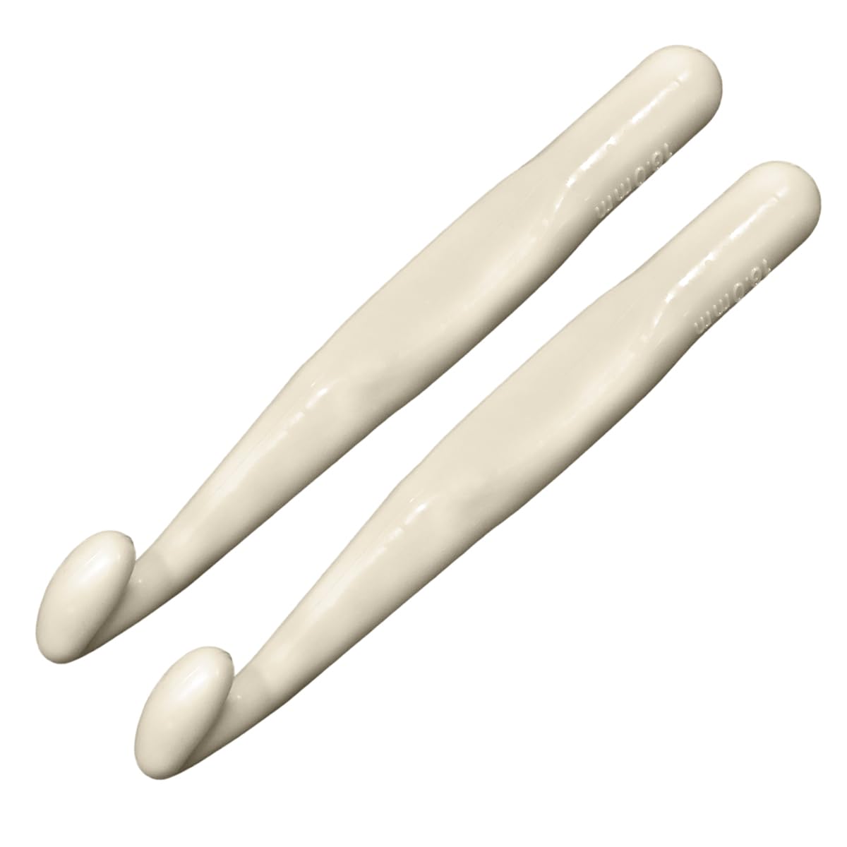 JYC CREATIVE Plastic Crochet Needle, Measure 20 mm x 14 cm, Ergonomic Soft, for Crafts, Knitting Scarves, Hats, Amigurumis, DIY, Ideal for Any Type of Pattern and Yarn (2 Pcs, 20 mm)