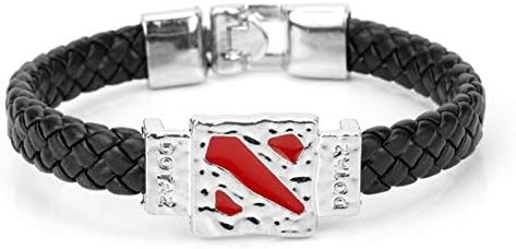 NAMKYUN Anime Attack On Titan Naruto Bleach Black Butler Braid Leather Bracelets DOTA 2 Final Fantasy Alloy Bangles Wristband Cosplay