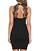 Lyrur Women's Formal Halter Neck Key Hole Bodycon Mini Party Dress (#6036-US4, Black)