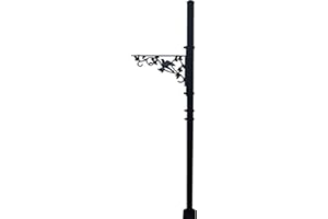 MEIYIHUI 40.2-51.8" H Heavy Duty Outdoor Mailbox Post, Steel Mailbox Stand, Mounting Stand for Concrete