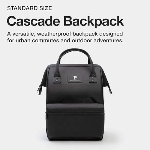 Portland Gear Cascade Standard Backpack, Weatherproof Construction, Perfect for Daily Use and Travel, Padded Laptop Sleeve and Adjustable Straps, 21L, Black