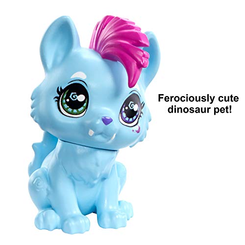 Cave Club GNL86 - Tella Puppe (20,32-25,4 cm, blaues Haar) bewegliche prähistorische Modepuppe mit Hausdinosaurier und Zubehör, Geschenk für Kinder ab 4 Jahren – Bild 5