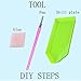 DIY 5D Diamond Painting, Staron Cross Stitch Kit Cat Butterfly 5D Diamond Embroidery Painting Accessories Tools Set DIY Wall Decor Craft (C)