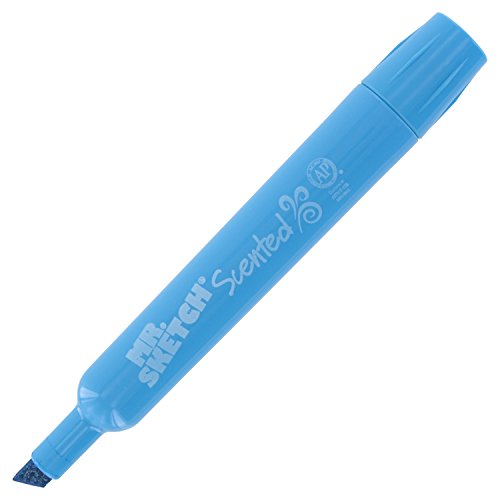 Mr. Sketch Scented Watercolor Markers, Chisel Tip, Turquoise, Dozen (1884478)